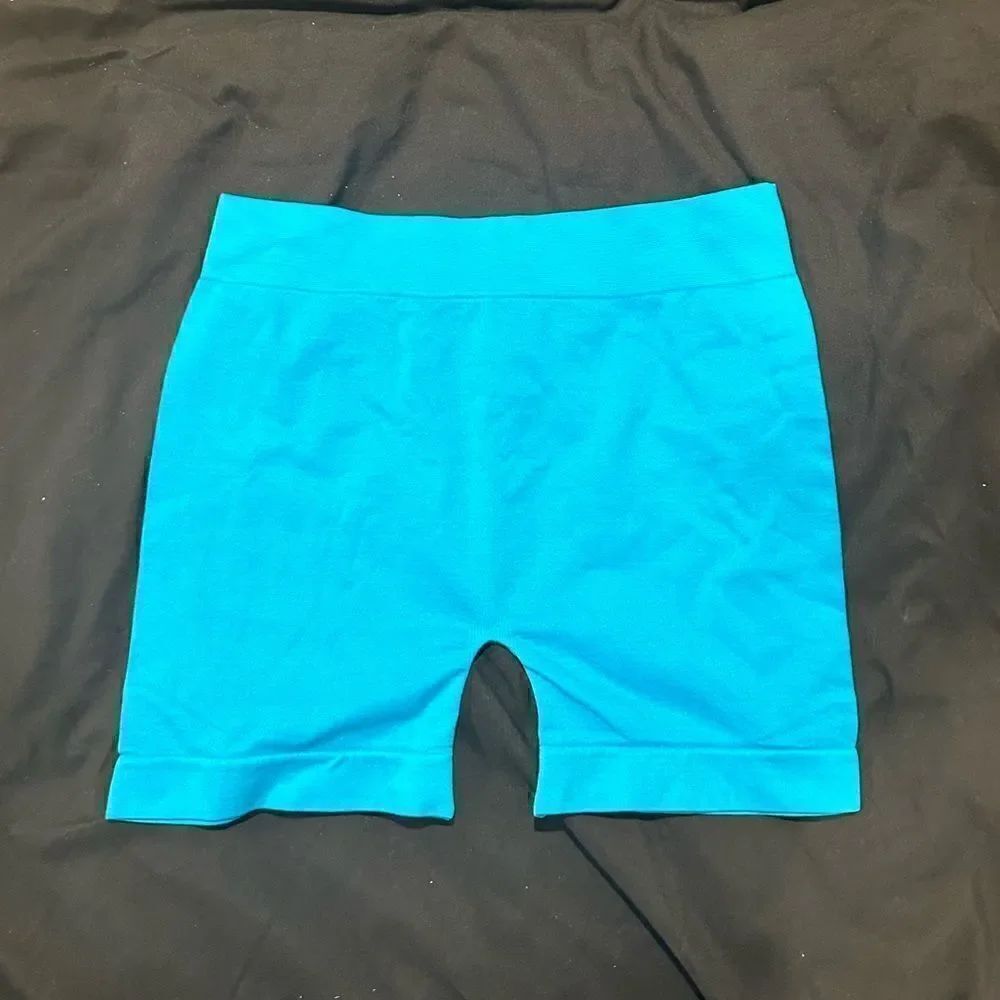 Blue spandex shorts one size fits all